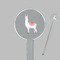 Llamas Clear Plastic 7" Stir Stick - Round - Closeup