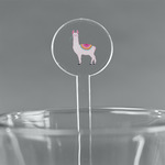 Llamas 5.5" Round Plastic Stir Sticks - Clear