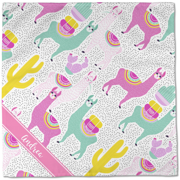 Llamas Cloth Napkins - Personalized Dinner (Full Open)