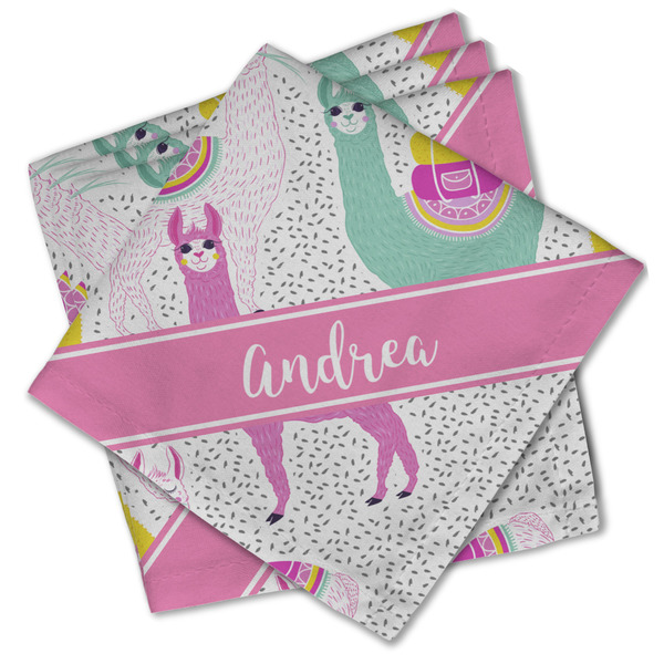 Llamas Cloth Napkins - Personalized Lunch (PARENT MAIN Set of 4)