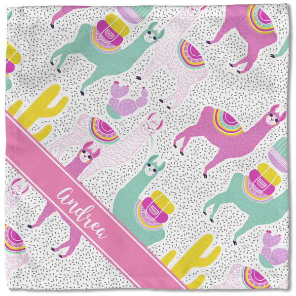 Llamas Cloth Napkins - Personalized Lunch (Single Full Open)