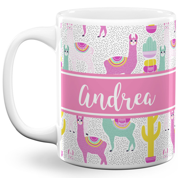 Custom Llamas 11 Oz Coffee Mug - White (Personalized)