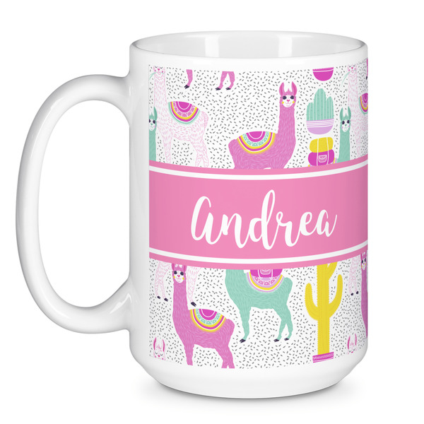 Llamas Coffee Mug - 15 oz - White