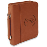 Llamas Leatherette Book / Bible Cover with Handle & Zipper (Personalized)
