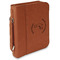 Llamas Cognac Leatherette Bible Covers with Handle & Zipper - Main