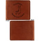Llamas Cognac Leatherette Bifold Wallets - Front and Back Single Sided - Apvl