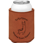 Llamas Leatherette Can Sleeve - Single Sided (Personalized)