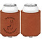 Llamas Cognac Leatherette Can Sleeve - Single Sided Front and Back