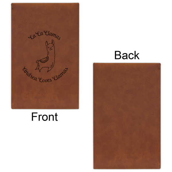 Llamas Cognac Leatherette Journal - Single Sided - Apvl
