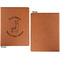 Llamas Cognac Leatherette Portfolios with Notepad - Large - Single Sided - Apvl