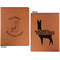 Llamas Cognac Leatherette Portfolios with Notepad - Small - Double Sided- Apvl