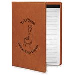 Llamas Leatherette Portfolio with Notepad - Small - Double Sided (Personalized)