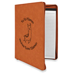 Llamas Leatherette Zipper Portfolio with Notepad (Personalized)
