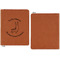 Llamas Cognac Leatherette Zipper Portfolios with Notepad - Single Sided - Apvl