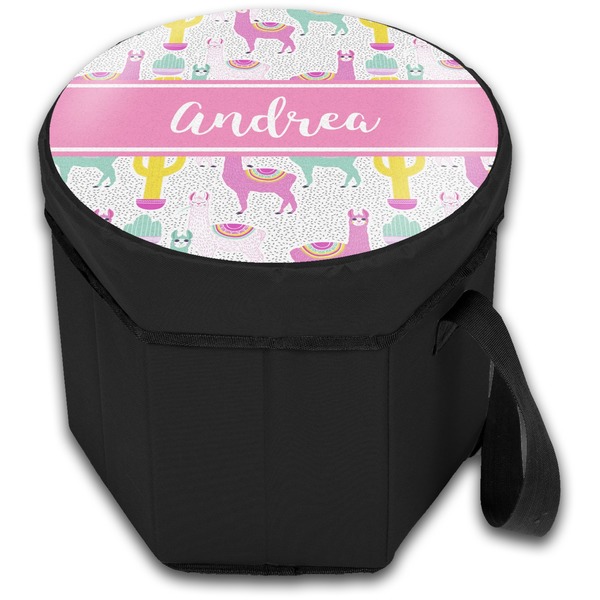 Llamas Collapsible Personalized Cooler & Seat (Closed)
