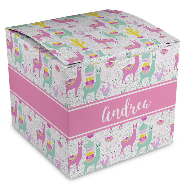 Custom Llamas Cube Favor Gift Boxes (Personalized)