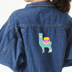 Llamas Twill Iron On Patch - Custom Shape - X-Large