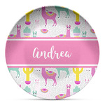 Llamas Microwave Safe Plastic Plate - Composite Polymer (Personalized)