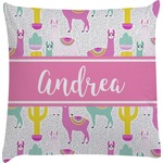 Llamas Decorative Pillow Case (Personalized)