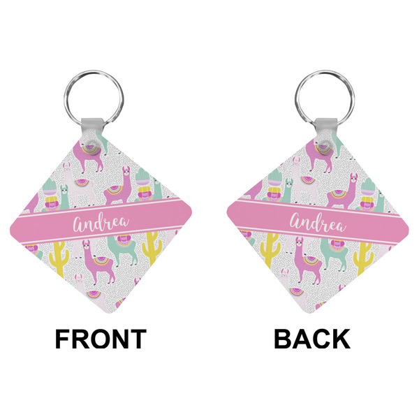 Llamas Diamond Keychain (Front + Back)