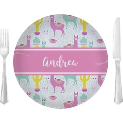 Llamas 10" Glass Lunch / Dinner Plates - Single or Set (Personalized)