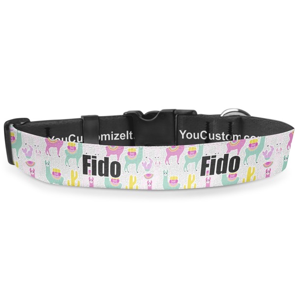 Custom Llamas Deluxe Dog Collar - Toy (6" to 8.5") (Personalized)