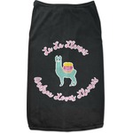 Llamas Black Pet Shirt (Personalized)