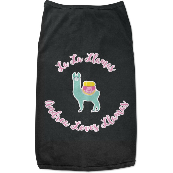 Custom Llamas Black Pet Shirt (Personalized)