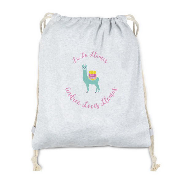 Custom Llamas Drawstring Backpack - Sweatshirt Fleece - Double Sided (Personalized)