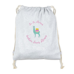 Llamas Drawstring Backpack - Sweatshirt Fleece (Personalized)