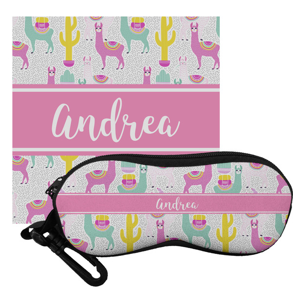 Custom Llamas Eyeglass Case & Cloth (Personalized)