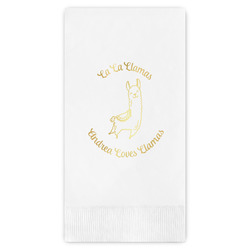 Llamas Guest Napkins - Foil Stamped (Personalized)