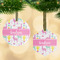 Llamas Frosted Glass Ornament - MAIN PARENT