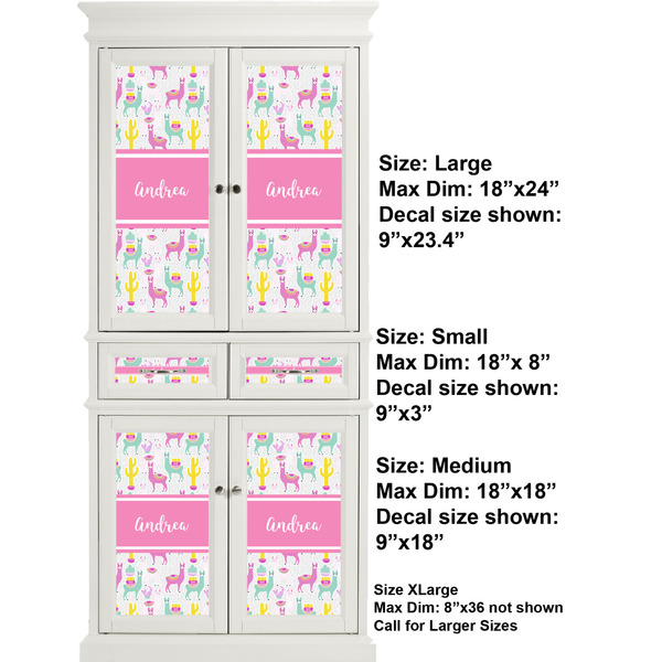 Llamas Full Cabinet (Show Sizes)