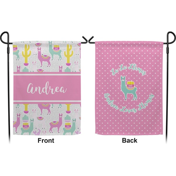 Llamas Garden Flag - Double Sided Front and Back
