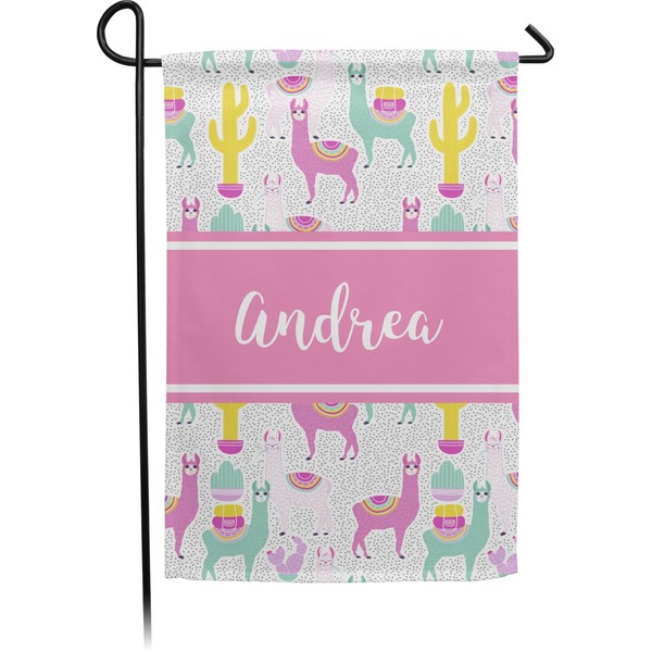 Custom Llamas Small Garden Flag - Double Sided w/ Name or Text