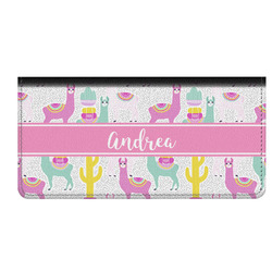 Llamas Genuine Leather Checkbook Cover (Personalized)