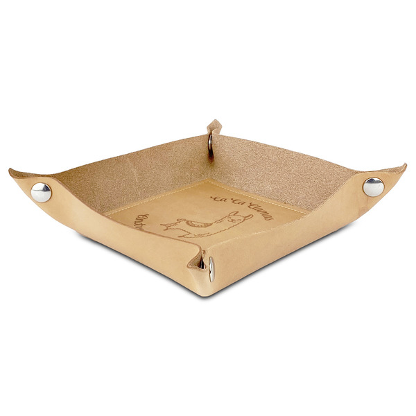 Llamas Genuine Leather Valet Trays - ANGLE (folded)