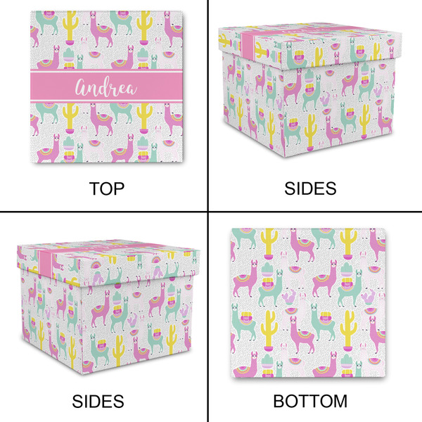 Llamas Gift Boxes with Lid - Canvas Wrapped - Large - Approval