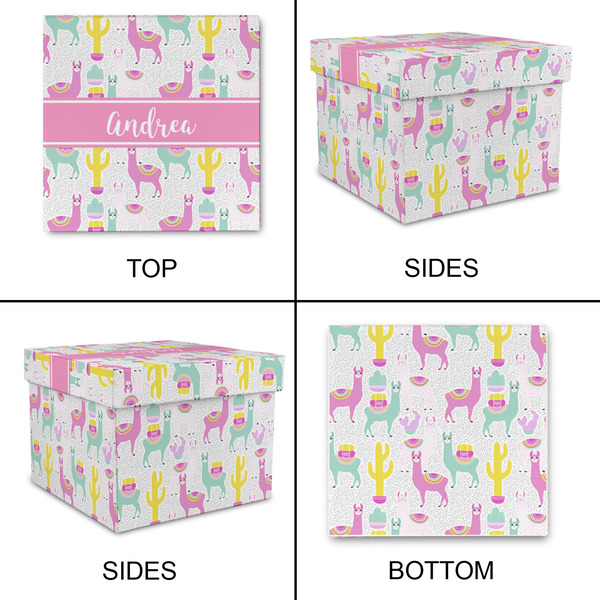 Llamas Gift Boxes with Lid - Canvas Wrapped - Medium - Approval