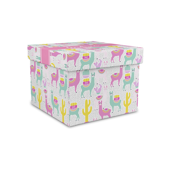 Custom Llamas Gift Box with Lid - Canvas Wrapped - Small (Personalized)