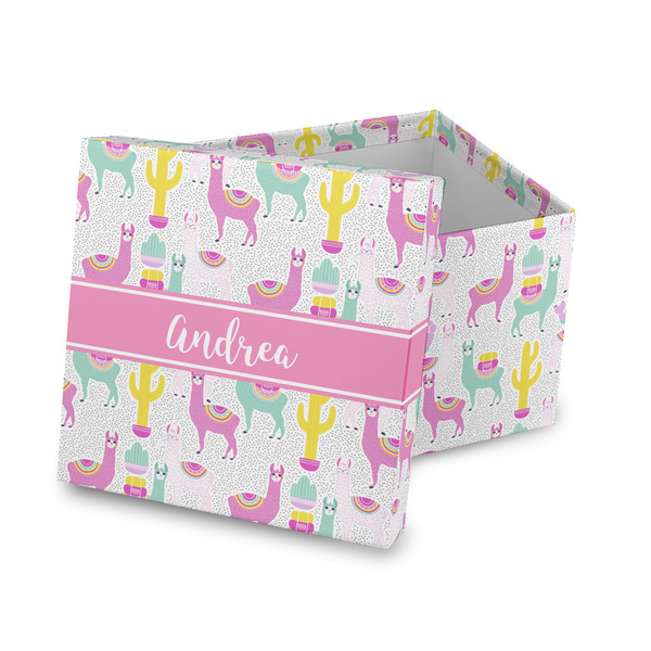 Custom Llamas Gift Box with Lid - Canvas Wrapped (Personalized)