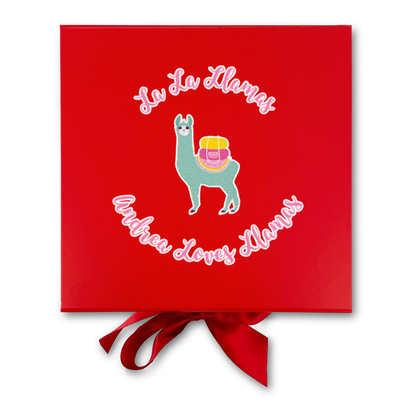 Llamas Gift Boxes with Magnetic Lid - Red - Approval