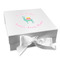 Llamas Gift Boxes with Magnetic Lid - White - Front