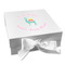 Llamas Gift Box with Magnetic Lid - White