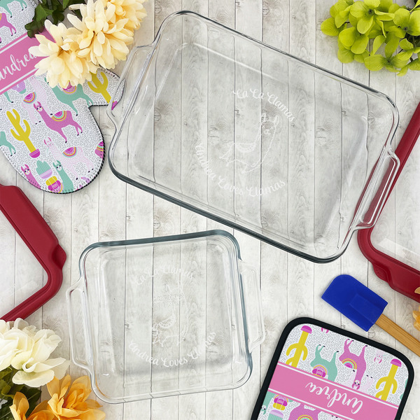 Llamas Glass Baking Dish Set - LIFESTYLE