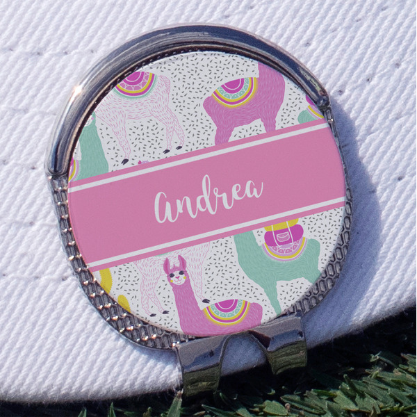 Custom Llamas Golf Ball Marker - Hat Clip