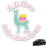 Llamas Graphic Car Decal (Personalized)