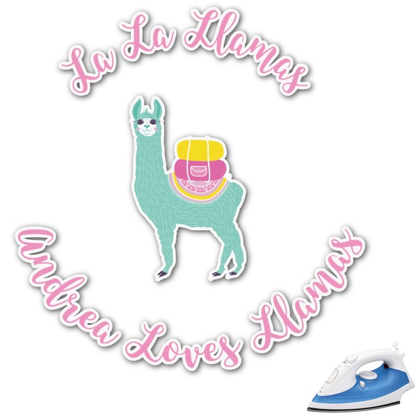 Custom Llamas Graphic Iron On Transfer - Up to 15"x15" (Personalized)