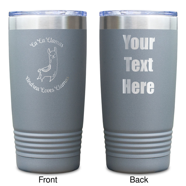 Llamas Gray Polar Camel Tumbler - 20oz - Double Sided - Approval